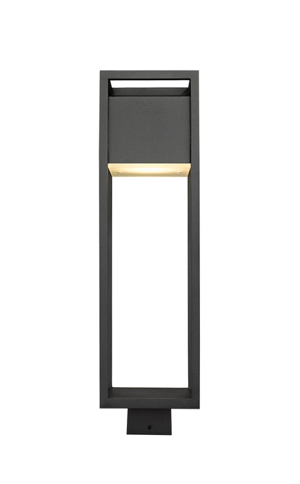 Outdoor Post Mount Fixture Z-Lite 585PHBS-BK-LED Black Barwick 1 Light Outdoor Post Mount Fixture Z-Lite