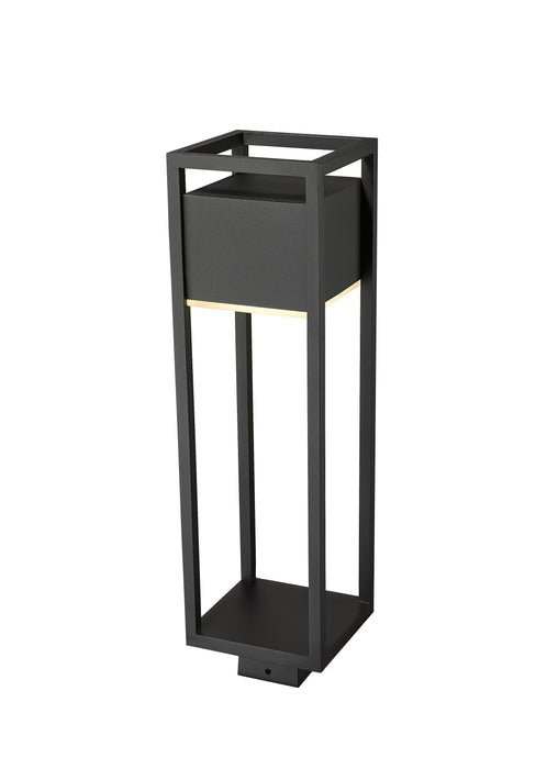 Outdoor Post Mount Fixture Z-Lite 585PHBS-BK-LED Black Barwick 1 Light Outdoor Post Mount Fixture Z-Lite