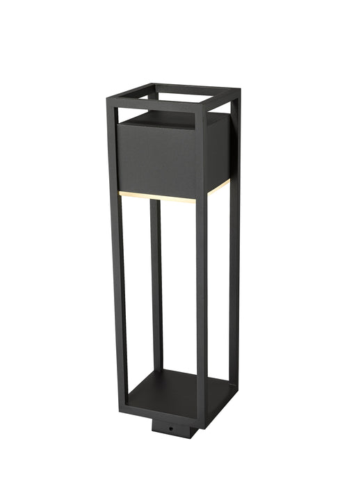 Outdoor Post Mount Fixture Z-Lite 585PHBS-BK-LED Black Barwick 1 Light Outdoor Post Mount Fixture Z-Lite