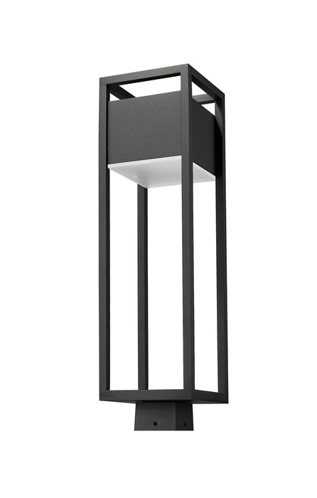 Outdoor Post Mount Fixture Z-Lite 585PHBS-BK-LED Black Barwick 1 Light Outdoor Post Mount Fixture Z-Lite