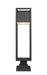 Outdoor Pier Mounted Fixture Z-Lite 585PHBS-SQPM-BK-LED Black Barwick 1 Light Outdoor Pier Mounted Fixture Z-Lite