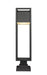Outdoor Pier Mounted Fixture Z-Lite 585PHBS-SQPM-BK-LED Black Barwick 1 Light Outdoor Pier Mounted Fixture Z-Lite
