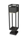 Outdoor Pier Mounted Fixture Z-Lite 585PHBS-SQPM-BK-LED Black Barwick 1 Light Outdoor Pier Mounted Fixture Z-Lite