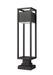 Outdoor Pier Mounted Fixture Z-Lite 585PHBS-SQPM-BK-LED Black Barwick 1 Light Outdoor Pier Mounted Fixture Z-Lite