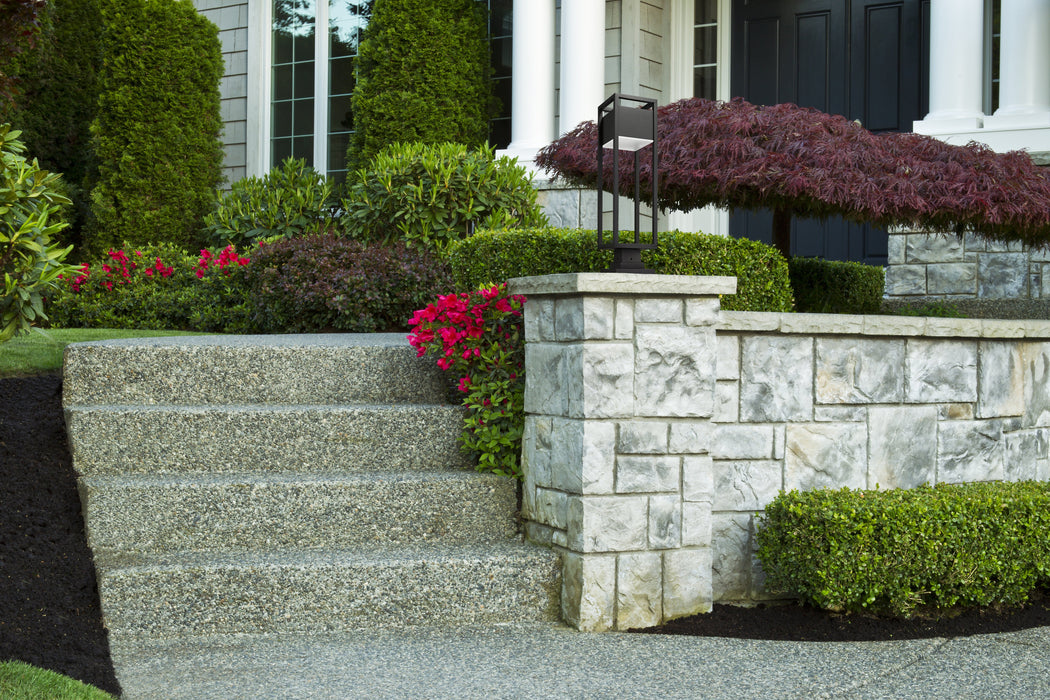 Outdoor Pier Mounted Fixture Z-Lite 585PHBS-SQPM-BK-LED Black Barwick 1 Light Outdoor Pier Mounted Fixture Z-Lite