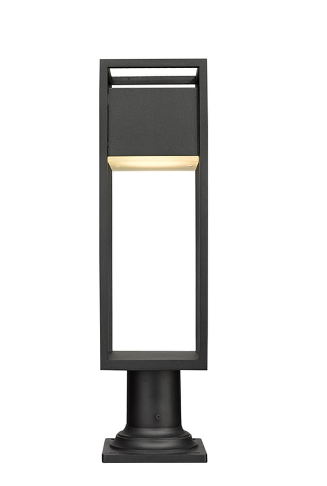 Outdoor Pier Mounted Fixture Z-Lite 585PHMR-533PM-BK-LED Black Barwick 1 Light Outdoor Pier Mounted Fixture Z-Lite