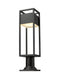 Outdoor Pier Mounted Fixture Z-Lite 585PHMR-533PM-BK-LED Black Barwick 1 Light Outdoor Pier Mounted Fixture Z-Lite