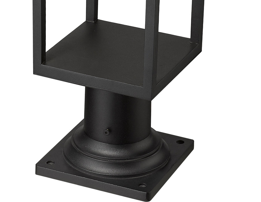 Outdoor Pier Mounted Fixture Z-Lite 585PHMR-533PM-BK-LED Black Barwick 1 Light Outdoor Pier Mounted Fixture Z-Lite
