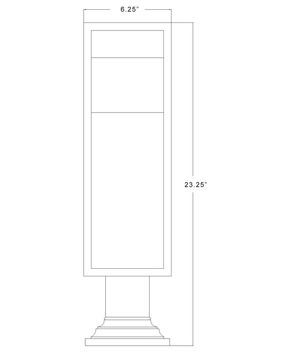 Outdoor Pier Mounted Fixture Z-Lite 585PHMR-533PM-BK-LED Black Barwick 1 Light Outdoor Pier Mounted Fixture Z-Lite