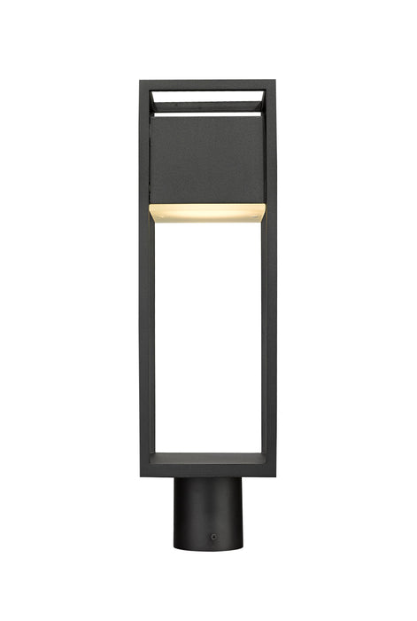 Outdoor Post Mount Fixture Z-Lite 585PHMR-BK-LED Black Barwick 1 Light Outdoor Post Mount Fixture Z-Lite