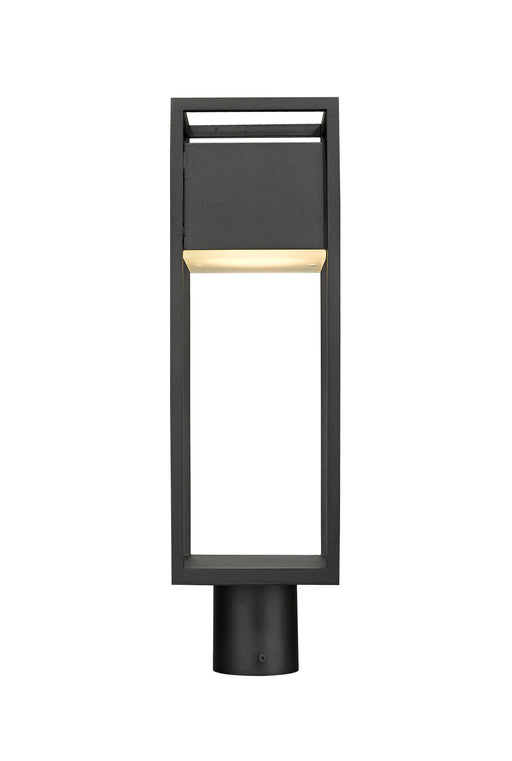 Outdoor Post Mount Fixture Z-Lite 585PHMR-BK-LED Black Barwick 1 Light Outdoor Post Mount Fixture Z-Lite