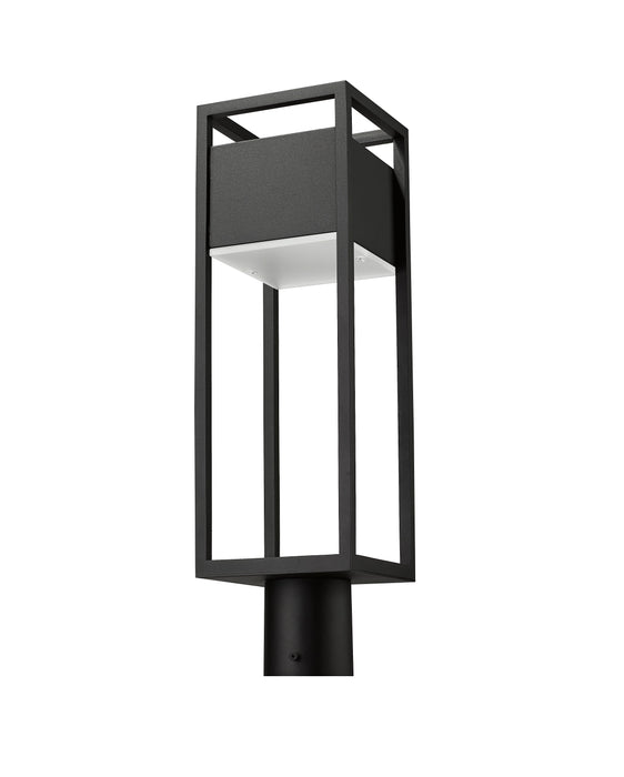 Outdoor Post Mount Fixture Z-Lite 585PHMR-BK-LED Black Barwick 1 Light Outdoor Post Mount Fixture Z-Lite