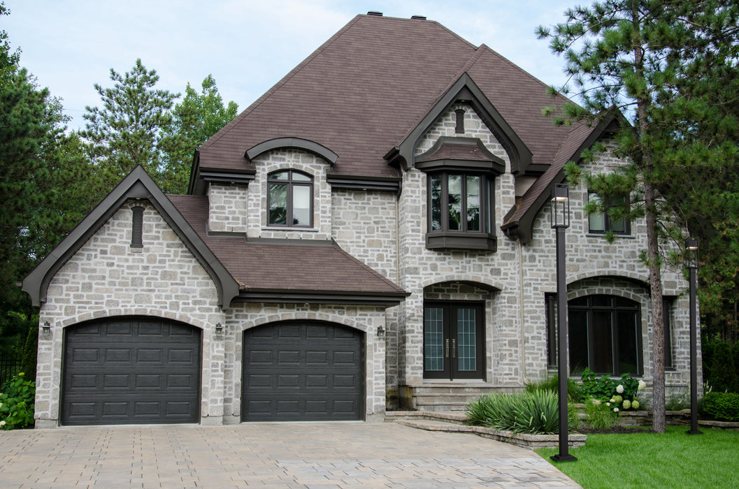 Outdoor Post Mounted Fixture Z-Lite 585PHMS-536P-BK-LED Black Barwick 1 Light Outdoor Post Mounted Fixture Z-Lite