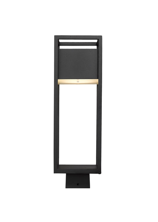 Outdoor Post Mount Fixture Z-Lite 585PHMS-BK-LED Black Barwick 1 Light Outdoor Post Mount Fixture Z-Lite