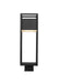Outdoor Post Mount Fixture Z-Lite 585PHMS-BK-LED Black Barwick 1 Light Outdoor Post Mount Fixture Z-Lite