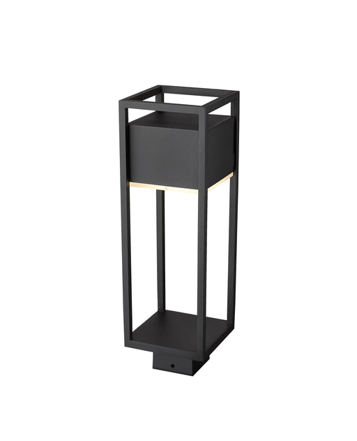 Outdoor Post Mount Fixture Z-Lite 585PHMS-BK-LED Black Barwick 1 Light Outdoor Post Mount Fixture Z-Lite