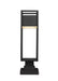 Outdoor Pier Mounted Fixture Z-Lite 585PHMS-SQPM-BK-LED Black Barwick 1 Light Outdoor Pier Mounted Fixture Z-Lite