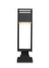 Outdoor Pier Mounted Fixture Z-Lite 585PHMS-SQPM-BK-LED Black Barwick 1 Light Outdoor Pier Mounted Fixture Z-Lite