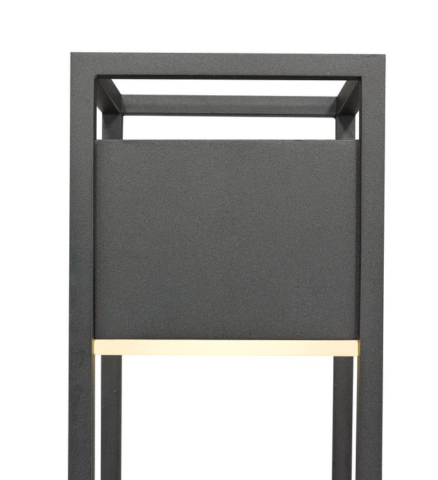 Outdoor Pier Mounted Fixture Z-Lite 585PHMS-SQPM-BK-LED Black Barwick 1 Light Outdoor Pier Mounted Fixture Z-Lite