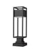 Outdoor Pier Mounted Fixture Z-Lite 585PHMS-SQPM-BK-LED Black Barwick 1 Light Outdoor Pier Mounted Fixture Z-Lite