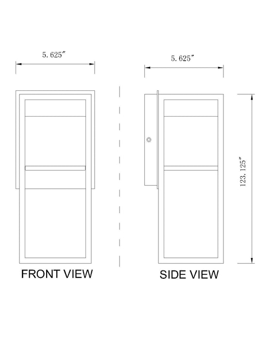 Outdoor Wall Light Z-Lite 585S-BK-LED Black Barwick 1 Light Outdoor Wall Light Z-Lite