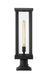 Outdoor Pier Mounted Fixture Z-Lite 586PHBR-533PM-BK Black Glenwood 1 Light Outdoor Pier Mounted Fixture Z-Lite
