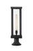 Outdoor Pier Mounted Fixture Z-Lite 586PHBR-553PM-BK Black Glenwood 1 Light Outdoor Pier Mounted Fixture Z-Lite