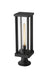Outdoor Pier Mounted Fixture Z-Lite 586PHBR-553PM-BK Black Glenwood 1 Light Outdoor Pier Mounted Fixture Z-Lite