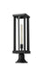 Outdoor Pier Mounted Fixture Z-Lite 586PHBR-553PM-BK Black Glenwood 1 Light Outdoor Pier Mounted Fixture Z-Lite