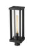 Outdoor Post Mount Fixture Z-Lite 586PHBR-BK Black Glenwood 1 Light Outdoor Post Mount Fixture Z-Lite