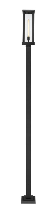 Outdoor Post Mounted Fixture Z-Lite 586PHBS-536P-BK Black Glenwood 1 Light Outdoor Post Mounted Fixture Z-Lite