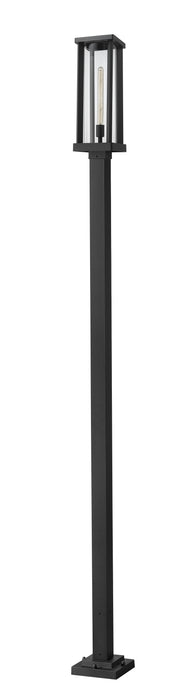 Outdoor Post Mounted Fixture Z-Lite 586PHBS-536P-BK Black Glenwood 1 Light Outdoor Post Mounted Fixture Z-Lite