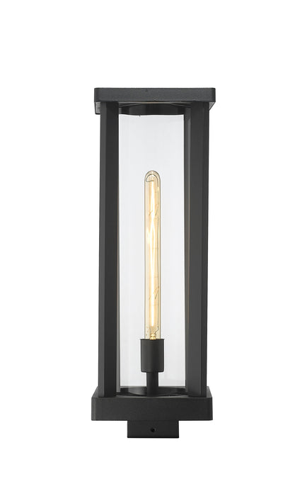 Outdoor Post Mount Fixture Z-Lite 586PHBS-BK Black Glenwood 1 Light Outdoor Post Mount Fixture Z-Lite