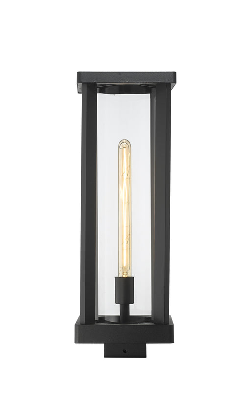 Outdoor Post Mount Fixture Z-Lite 586PHBS-BK Black Glenwood 1 Light Outdoor Post Mount Fixture Z-Lite