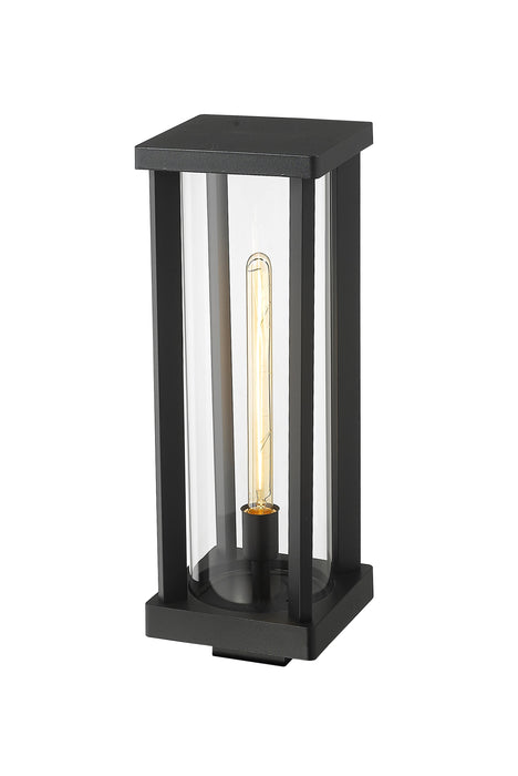 Outdoor Post Mount Fixture Z-Lite 586PHBS-BK Black Glenwood 1 Light Outdoor Post Mount Fixture Z-Lite
