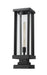 Outdoor Pier Mounted Fixture Z-Lite 586PHBS-SQPM-BK Black Glenwood 1 Light Outdoor Pier Mounted Fixture Z-Lite