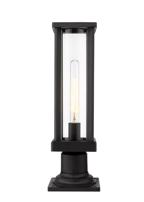 Outdoor Pier Mounted Fixture Z-Lite 586PHMR-533PM-BK Black Glenwood 1 Light Outdoor Pier Mounted Fixture Z-Lite