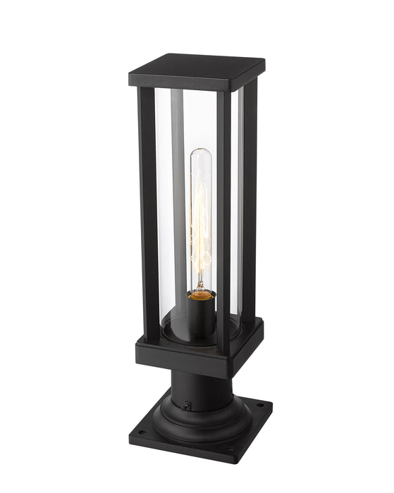 Outdoor Pier Mounted Fixture Z-Lite 586PHMR-533PM-BK Black Glenwood 1 Light Outdoor Pier Mounted Fixture Z-Lite