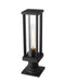 Outdoor Pier Mounted Fixture Z-Lite 586PHMR-533PM-BK Black Glenwood 1 Light Outdoor Pier Mounted Fixture Z-Lite
