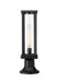 Outdoor Pier Mounted Fixture Z-Lite 586PHMR-553PM-BK Black Glenwood 1 Light Outdoor Pier Mounted Fixture Z-Lite