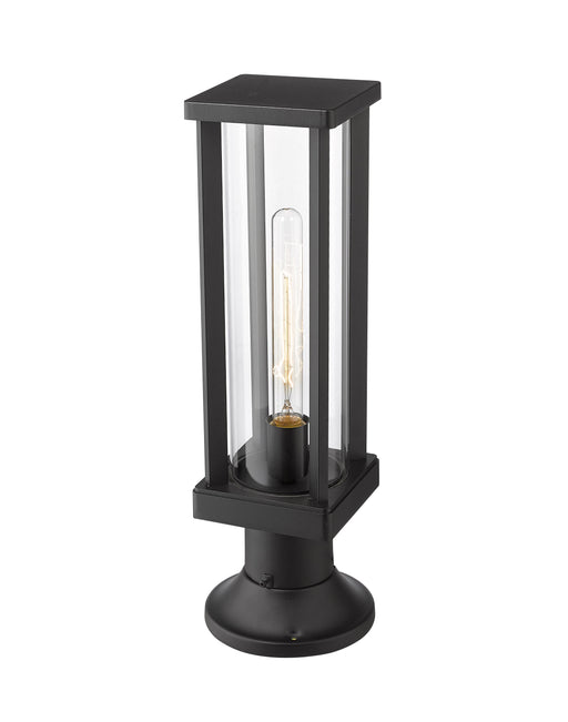 Outdoor Pier Mounted Fixture Z-Lite 586PHMR-553PM-BK Black Glenwood 1 Light Outdoor Pier Mounted Fixture Z-Lite