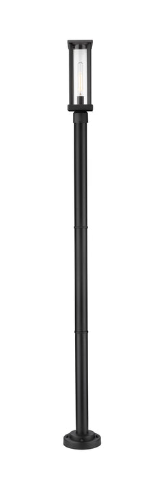 Outdoor Post Mounted Fixture Z-Lite 586PHMR-567P-BK Black Glenwood 1 Light Outdoor Post Mounted Fixture Z-Lite