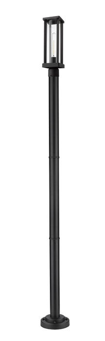 Outdoor Post Mounted Fixture Z-Lite 586PHMR-567P-BK Black Glenwood 1 Light Outdoor Post Mounted Fixture Z-Lite