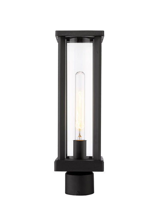 Outdoor Post Mount Fixture Z-Lite 586PHMR-BK Black Glenwood 1 Light Outdoor Post Mount Fixture Z-Lite