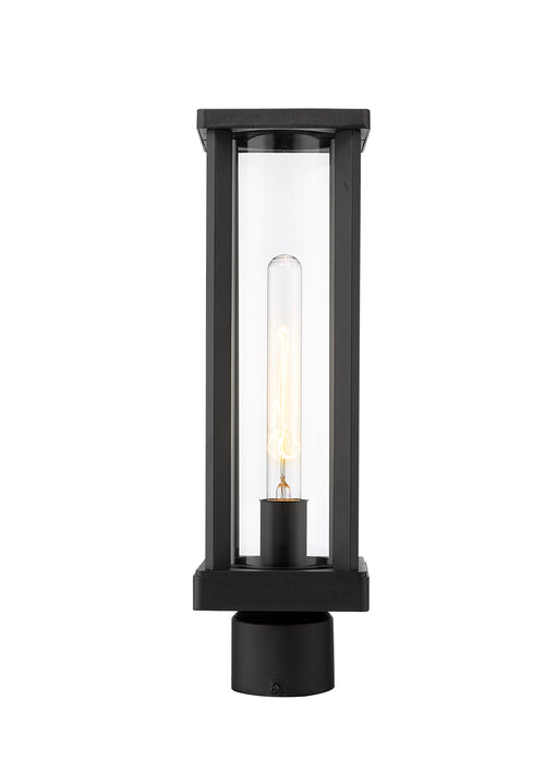 Outdoor Post Mount Fixture Z-Lite 586PHMR-BK Black Glenwood 1 Light Outdoor Post Mount Fixture Z-Lite