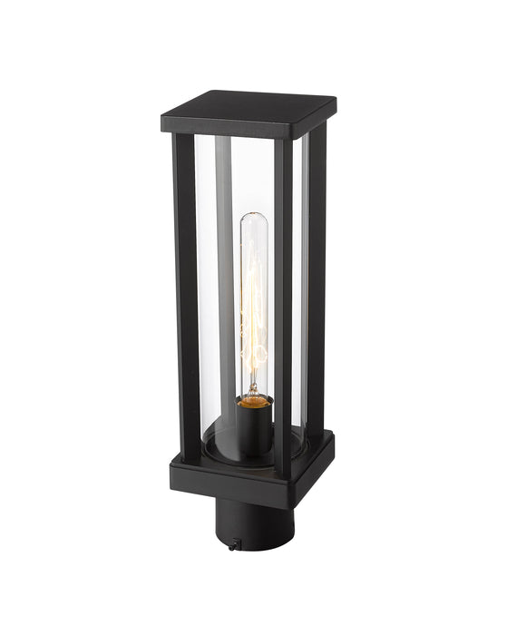 Outdoor Post Mount Fixture Z-Lite 586PHMR-BK Black Glenwood 1 Light Outdoor Post Mount Fixture Z-Lite