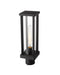Outdoor Post Mount Fixture Z-Lite 586PHMR-BK Black Glenwood 1 Light Outdoor Post Mount Fixture Z-Lite
