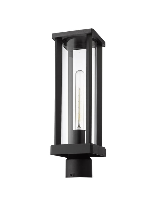 Outdoor Post Mount Fixture Z-Lite 586PHMR-BK Black Glenwood 1 Light Outdoor Post Mount Fixture Z-Lite