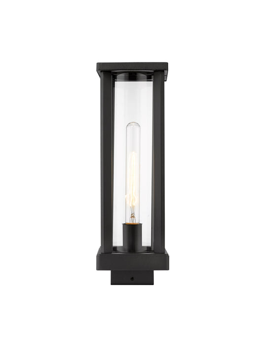 Outdoor Post Mount Fixture Z-Lite 586PHMS-BK Black Glenwood 1 Light Outdoor Post Mount Fixture Z-Lite