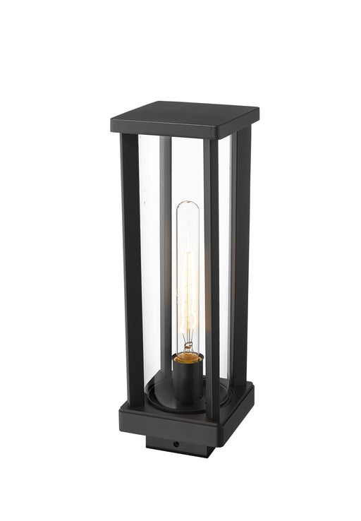 Outdoor Post Mount Fixture Z-Lite 586PHMS-BK Black Glenwood 1 Light Outdoor Post Mount Fixture Z-Lite